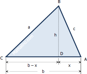 Triangle ABC of given three sides