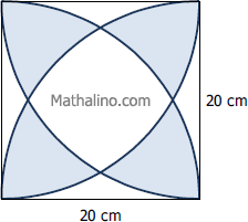 Intersection of two quarter circles