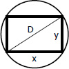 Largest rectangle inscribed in a circle