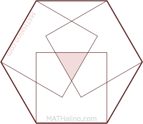Equilateral triangle bounded by three squares