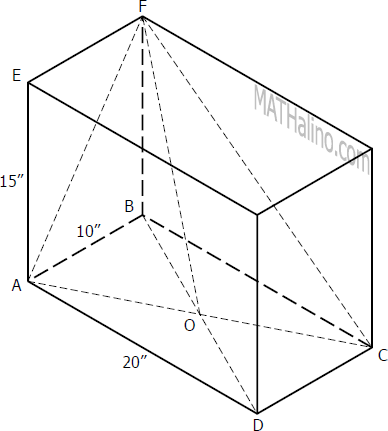 Area, angle, and distance in rectangular parallelepiped.
