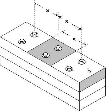 Spacing of Bolts in Isometric View